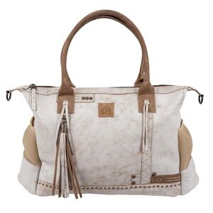 STS Ranchwear Women's Cream and Brown Tote